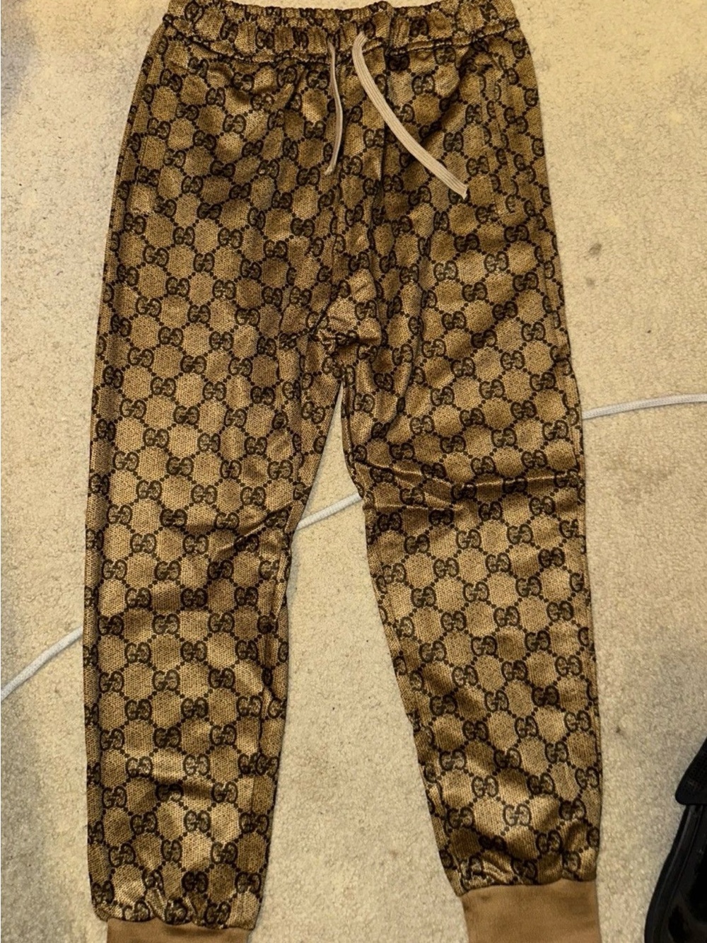Gucci Brown Monogram Jogger Sweatpants